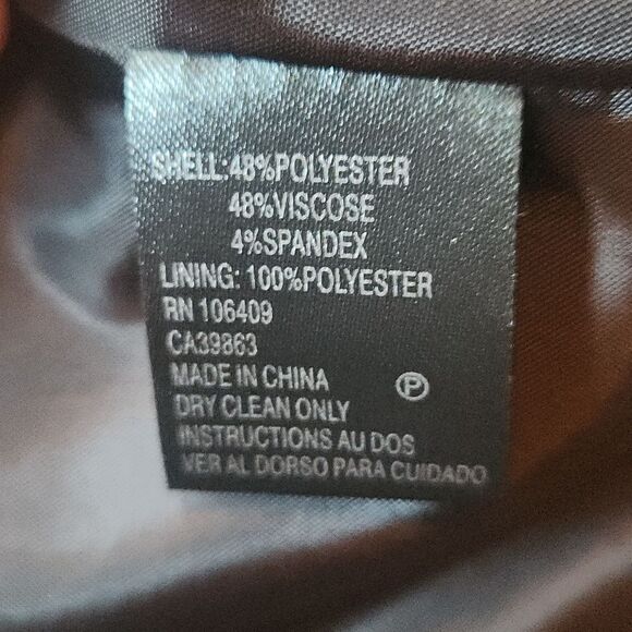 Tahari Arthur S Levine Single Breasted Blazer & Pant Suit- Size 4, Dark Brown - Picture 7 of 13